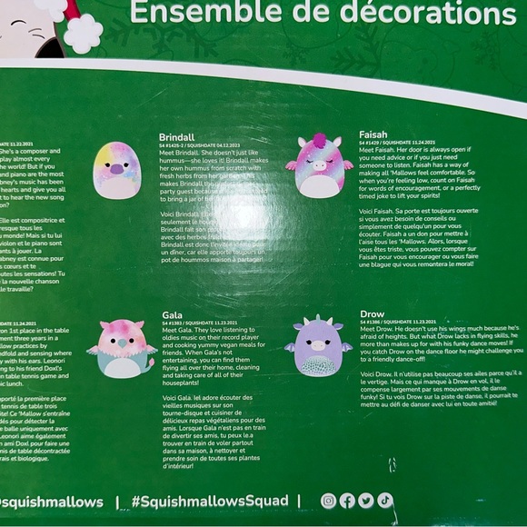 8-pack Squishmallows 2023 FANTASY Collection Exclusive 4-Inch Plush Ornaments - Picture 6 of 8